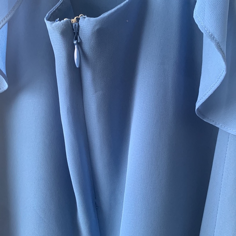 Marciano Mini Dress with Ruffles in Blue - Picture 10 of 11